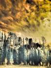 USA-Colorado Infrared of Chimney Rock at Owl Creek Pass Art Print